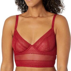 Red Lace Longline Bra - made in Italy- Women Cosabella